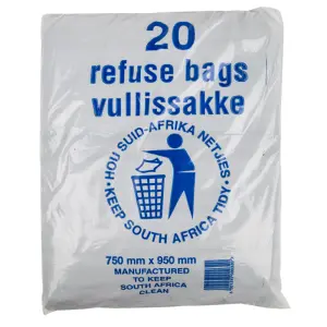 Refuse Bag Black 28Mic 20 Per Pack image