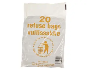 Refuse Bag Black For 120L Drum 20 Per Pack image