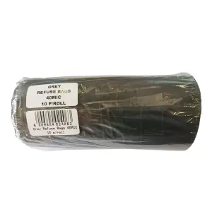 Refuse Bag Grey 40Mic 10 Per Pack image