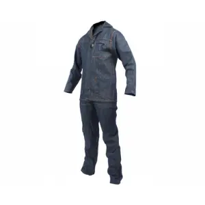 Overall 2 Pce Denim Blue Size 40 Chest 36 Waist image