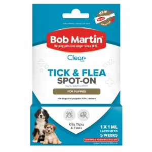 Bob Martin Pet Tick & Flea Dog Spot Puppies 1Ml image