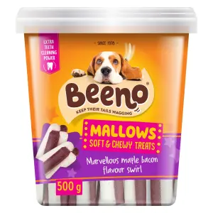Beeno Dog Treat Mallows Maple And Bacon Swrl 500G image
