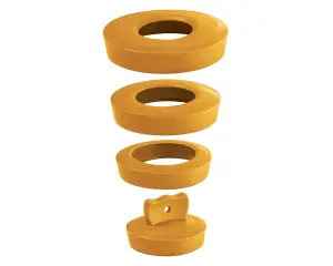 Wirquin Universal Basin/Sink Plug - Orange image
