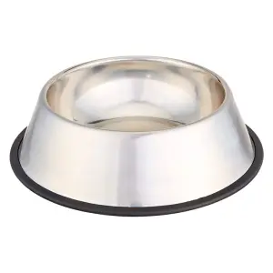 Dog Bowl S/Steel Non Tip Anti Skid 29Cm /1260Ml image