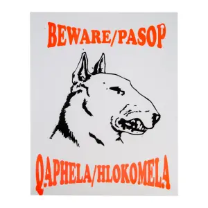 Complete Sign - Beware Bull Terrier image
