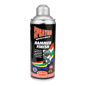 Sprayon Hammer Finish Spray Paint Silver 350Ml image
