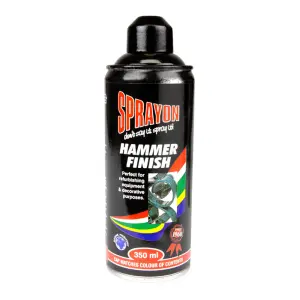 Sprayon Hammer Finish Spray Paint Black 350Ml image
