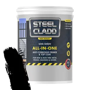 Steel Cladd All-In-One Water Based Black 5L image