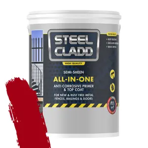 Steel Cladd All-In-One Water Based Red 1L image