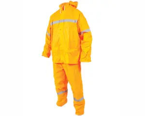 Rainsuit Rubberised Refl Tape Orange Med image