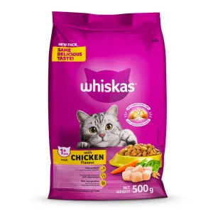 Whiskas Cat Food Dry Adult Chicken 500G image
