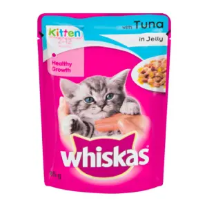 Whiskas Cat Food Pouch Kitten Beef In Gravy 85G image