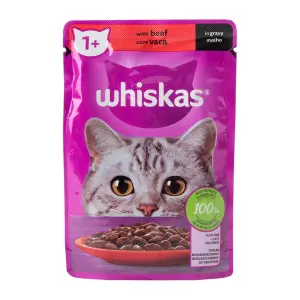 Whiskas Cat Food Pouch Beef In Gravy 85G image