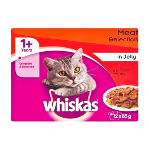 Whiskas Cat Food Pouch Bulk Multipack Meat Select image