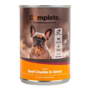 Complete Dog Food Tin Beef Chunks 385G image