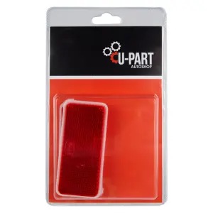 U-Part Reflector Square Stick-On Red 90Mm 2Pk image