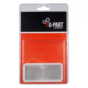 U-Part Reflector Square Stick-On Wht 90Mm 2Pk image