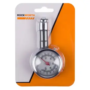 Rockworth Tyre Air Pressure Gauge Metal image