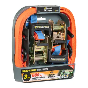 Ratchet Tie Down Pad 3M 2Pc Orng image