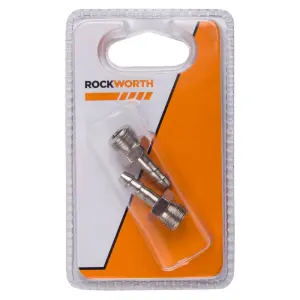 Rockworth Coupler Male 1/4 To Swage 6.3Mm(2Pc) image