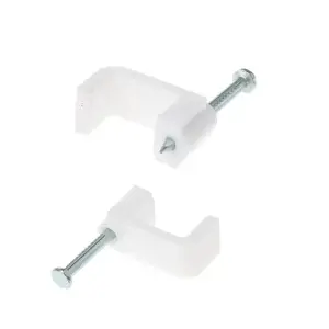 United Electrical Cable Clips Flat 5Mm 100 Pk Whit image