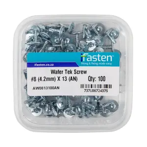 Ifasten Tek Screw Wafer No8 4.2Mmx13Mm 100 Pt image