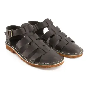 Bata Safari Mens Sandal Close Toe Black Size 7 image
