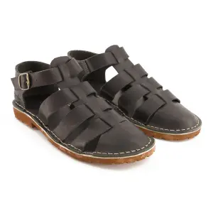 Bata Safari Mens Sandal Close Toe Black Size 9 image