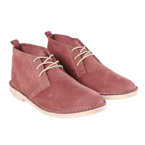Bata Safari Mens Nubuck Burgundy Size 12 image