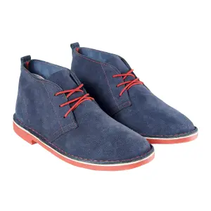 Bata Safari Mens Boot Blue/Red Size 6 image