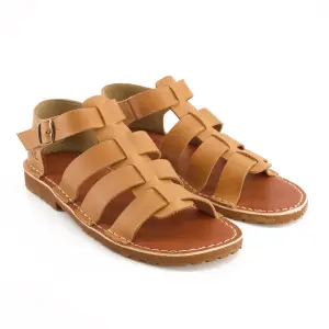 Bata Safari Mens Sandal Open Toe Tan Size 8 image