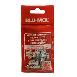 Blu-Mol Heavy Duty Steel Threaded Nails &Caps 22Mm image