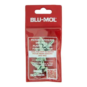 Blu-Mol Drywall / Plaster Board Fixing Anchor 10Pk image