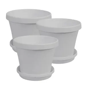 Sebor Super Pot & Scr Set 30Cm Light Grey 3Pck image