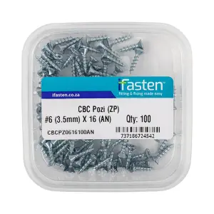 Ifasten Cbc Pozi No6 Zp 3.5Mmx16Mm 100 Pt image