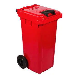 Refuse Wheely Bin Non Sabs Virgin Red 80L image
