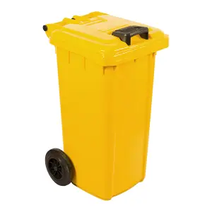 Refuse Wheely Bin Non Sabs Virgin Yellow 80L image