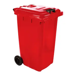 Refuse Wheely Bin Non Sabs Recyc Virgin Red 240L image