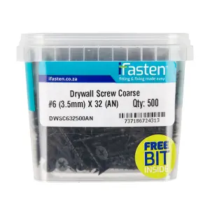 Ifasten Drywall Screw Coarse No6 3.5X32Mm 500 Pt + image