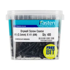 Ifasten Drywall Screw Coarse No6 3.5X41Mm 400 Pt + image