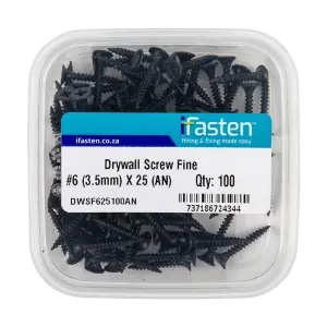 Ifasten Drywall Screw Fine No6 3.5Mmx25Mm 100 Pt image