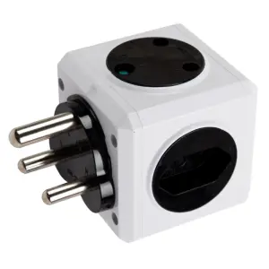 Selectrix Multi Socket Cube With Usb Black image