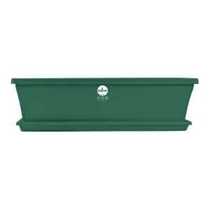 Sebor Sill Planter & Saucer Set 50Cm Green image