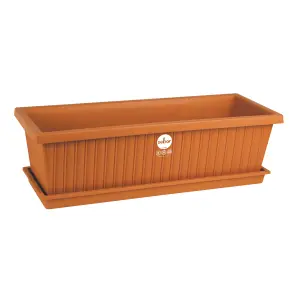 Sebor Window Box & Saucer Set 50Cm Terracotta image