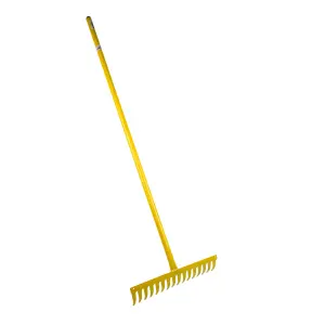 Steel Garden Rake 16T Yellow image