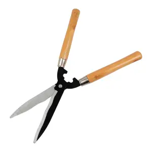 Wavy Blade Hedge Shear With Wooden Handle 200Mm image