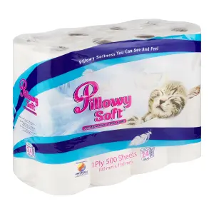 Pillowy Soft Toilet Paper 1Ply Virgin 24 Pack image