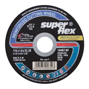 Superflex Cutting Disc 2In1 Flat 115X1.0Mm 1A46T image