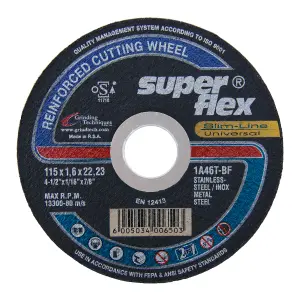 Superflex Cutting Disc 2In1 Flat 115X1.6Mm 1A46T image