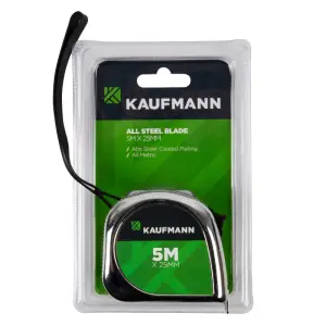 Kaufmann Tape Measure All Steel Blade 25Mmx 5M image
